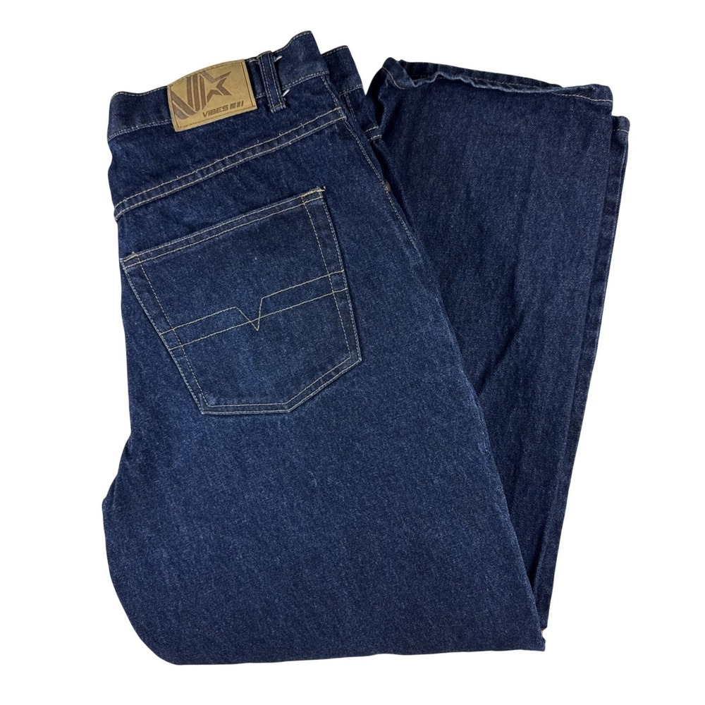 Vintage Vibes Jeans‎ Mens 38x34 Blue Denim Baggy Loose Jeanetics Y2K Wide Leg